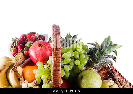 Überfluss Gesundheit Früchte Korb niemand Stockfoto