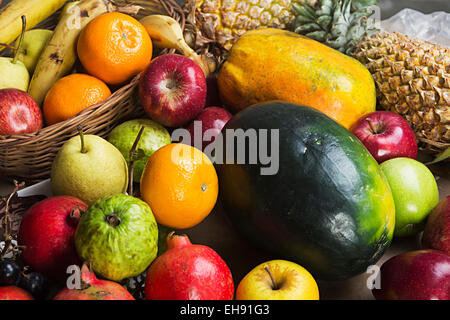 Überfluss Gesundheit Früchte niemand Stockfoto