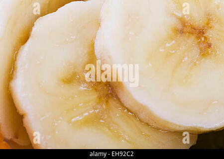 Frische Stück Banane Früchte Gesundheit niemand Stockfoto