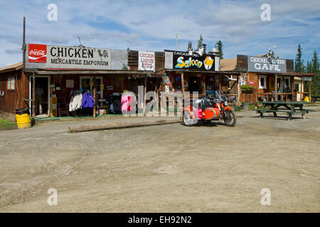 Die Innenstadt von Huhn, Alaska Stockfoto