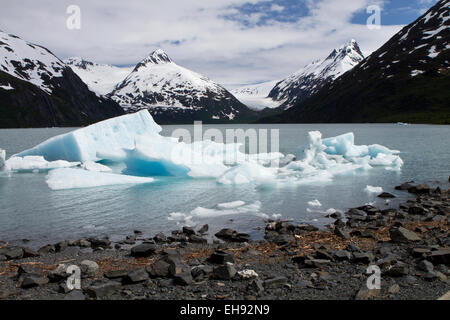 Eisberge in Portage Lake, Chugach National Forest, Alaska Stockfoto