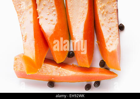 Frische Papaya Früchte Gesundheit niemand Stockfoto