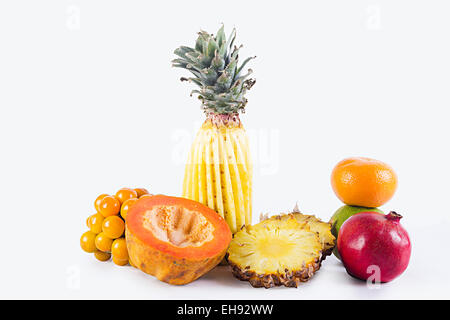 Überfluss Vermittlung von Gesundheit Früchte Schneiden Sie niemand Stockfoto