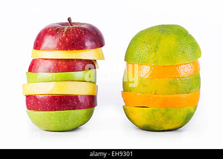 Überfluss Früchte Vergleich Gesundheit Vermittlung Serie niemand Stockfoto