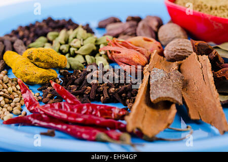 Hülle und Fülle Masale Variation Essen und Ernährung Qualität niemand Stockfoto