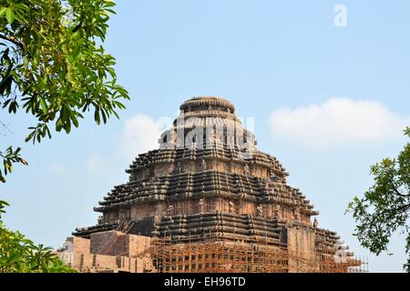 Hindu-Tempel der Sonne, Konark, Indien Stockfoto