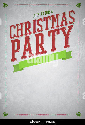Christmas Party Einladung Poster oder Flyer Hintergrund mit dem leeren Raum Stockfoto