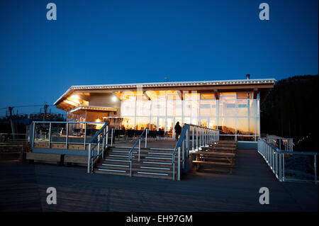 Das Meer zum Himmel Gondel und Summit Lodge.  Squamish BC, Kanada. Stockfoto