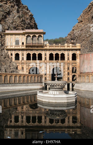 Affentempel (Galta Ji), Jaipur, Rajasthan, Indien Stockfoto