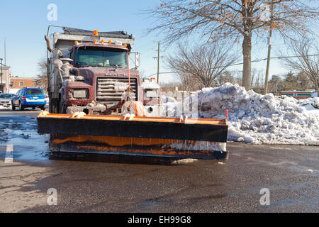 Schneepflug LKW - USA Stockfoto