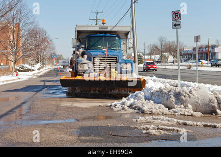 Schneepflug LKW - USA Stockfoto