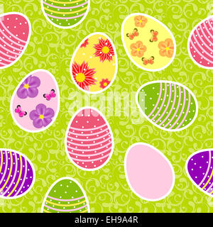 Vector Illustration Musterdesign Hintergrund mit Osterei Stockfoto