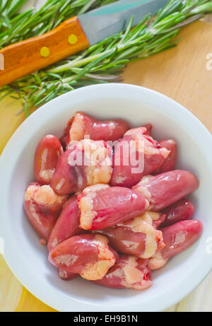 Hühnerherzen Stockfoto