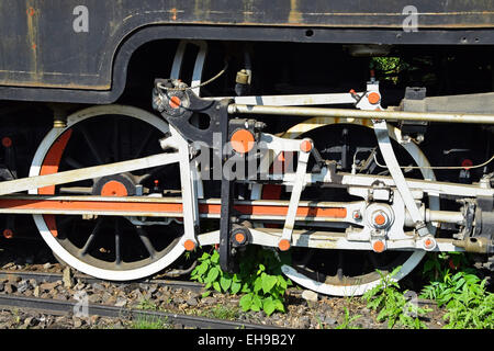 Teil einer alten Lokomotive Stockfoto