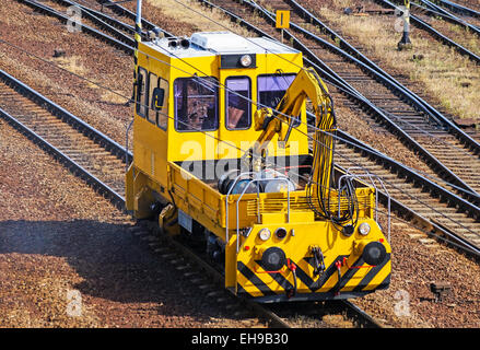 Wartung-Eisenbahnwagen Stockfoto