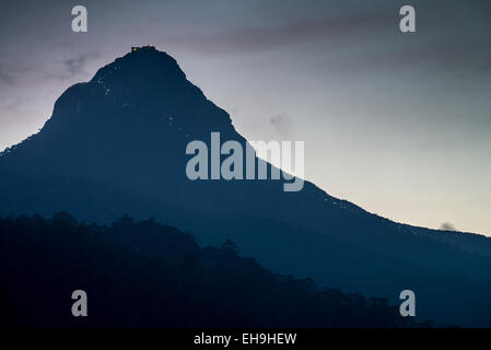 Die beleuchteten Weg Sri Pada (Adam es Peak), Sri Lanka, Asien Stockfoto