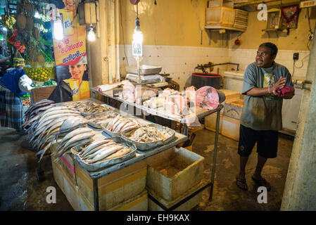 Lebensmittelmarkt in Nuwara Eliya, Kandy Provinz, Sri Lanka, Asien Stockfoto