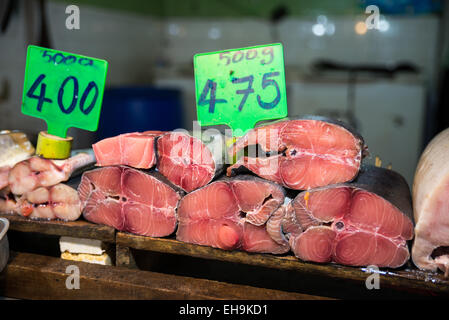 Lebensmittelmarkt in Nuwara Eliya, Kandy Provinz, Sri Lanka, Asien Stockfoto