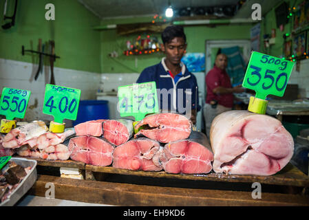 Lebensmittelmarkt in Nuwara Eliya, Kandy Provinz, Sri Lanka, Asien Stockfoto