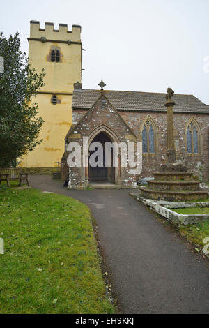 Pfarrkirche St. Johannes der Evangelist, Cutcombe, Exmoor Stockfoto