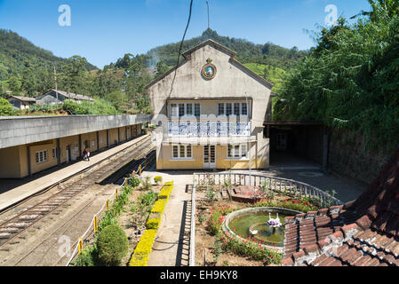 Nanu Oya, Bahnhof, Nuwaraelyia District, Central Province, Sri Lanka Stockfoto