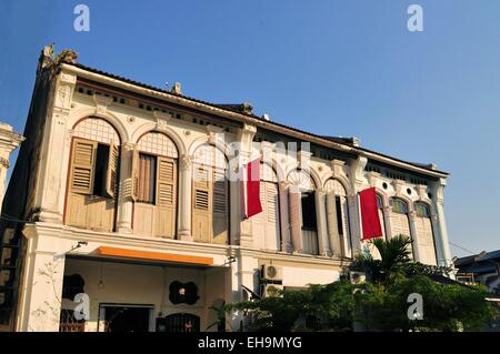 Chinesisch-portugiesischen Haus in Penang, Malaysia Stockfoto