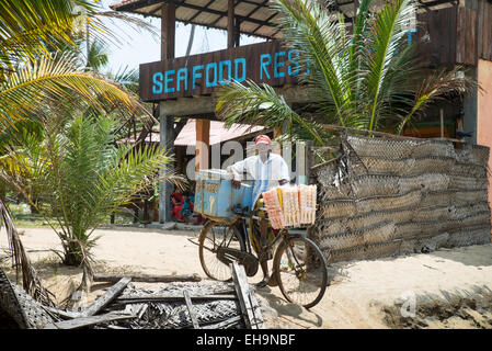 Menschen vor Ort auf der Arugam Bay, Sri Lanka, Asien Stockfoto