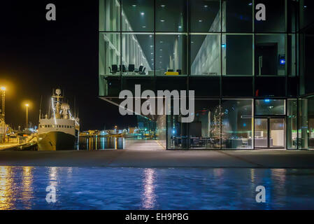 Weihnachtszeit, einen Abschnitt von Harpa Music &amp; Convention Center, Reykjavik, Island Stockfoto