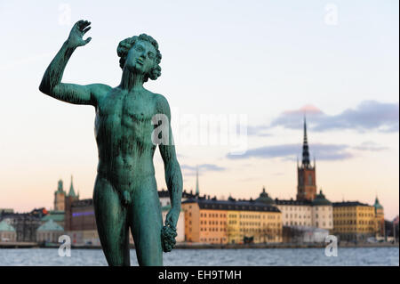 Gamla Stan, Stockholm, Schweden vom Stadthaus, das Rathaus der Stadt gesehen. Stockfoto