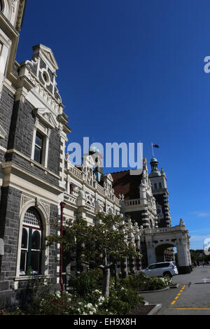 Dunedin Railway Station in Dunedin Neuseeland Stockfoto