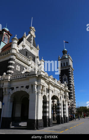 Dunedin Railway Station in Dunedin Neuseeland Stockfoto