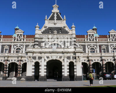Dunedin Railway Station in Dunedin Neuseeland Stockfoto