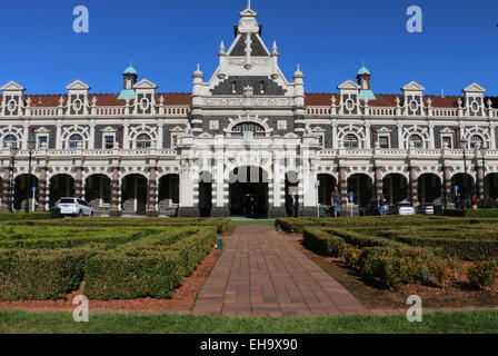 Dunedin Railway Station in Dunedin Neuseeland Stockfoto