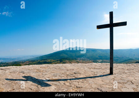 Der Giurisdavidica Turm des Monte Labbro. Lokalität: Arcidosso (GR), Toskana, Italien. Stockfoto