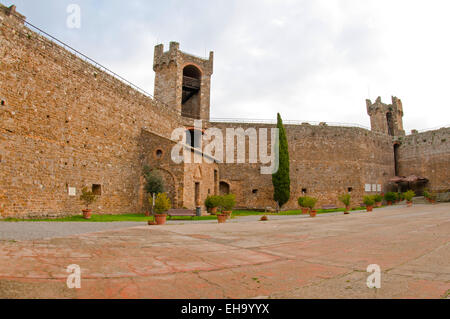 Montalcino-Burg. Lokalität: Montalcino (SI), Toskana, Italien. Stockfoto