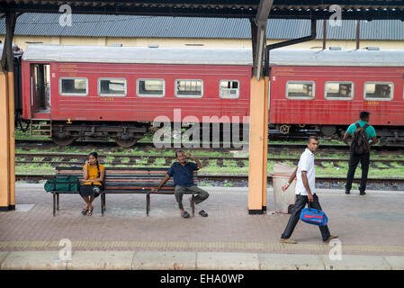 Fort Bahnhof in Colombo, Sri Lanka, Asien Stockfoto