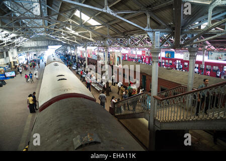 Fort Bahnhof in Colombo, Sri Lanka, Asien Stockfoto