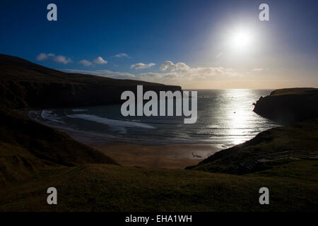 Silber-Strang, oder Trabane Strand, in der Nähe von Malin Beg, Donegal, auf Irlands Wild Atlantic Way. Stockfoto