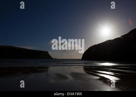 Silber-Strang, oder Trabane Strand, in der Nähe von Malin Beg, Donegal, auf Irlands Wild Atlantic Way. Stockfoto