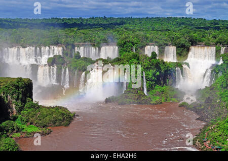 Iguaçu-Wasserfälle in Argentinien Seite aus Brasilien Stockfoto