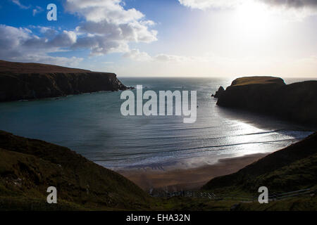 Silber-Strang, oder Trabane Strand, in der Nähe von Malin Beg, Donegal, auf Irlands Wild Atlantic Way. Stockfoto