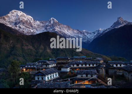 Ghandruk Dorf in der Annapurna Region Nepal Stockfoto