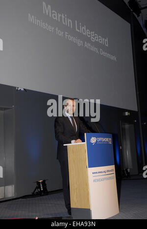 Kopenhagen, Dänemark. 10. März 2015. Martin Lidegaard dänische Außenminister anlässlich der European Wind Energie Association Conference Offshore 2015 organisiert von der EWEA im Bella Center für drei 2 Konferenz Credit: Francis Dean/Alamy Live News Stockfoto