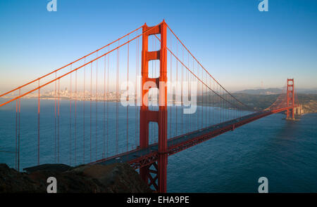 Die Aussicht von dem Hügel Marin County Headlands Stockfoto