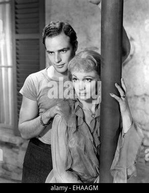 Marlon Brando, Vivien Leigh, am Set des Films "A Streetcar Named Desire", 1951 Stockfoto