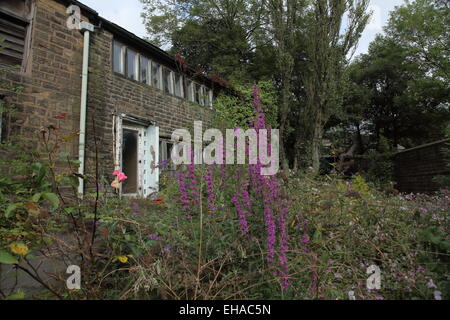 Stein erbaute Anwesen in Saddleworth Oldham England UK Stockfoto