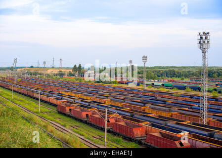 Güterzüge auf Stadt-Cargo-terminal Stockfoto