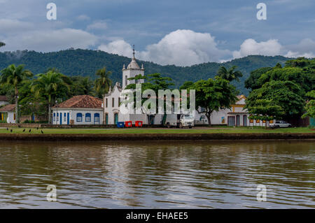 Nossa Senhora Das Dores Kapelle in die koloniale Stadt von Paraty, Bundesstaat Rio de Janeiro, Brasilien Stockfoto