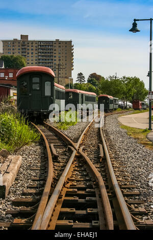 Schienen-Straße in Portland maine Stockfoto