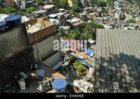 Favela Rocinha. Rocinha ist der größte Favela in Brazi. Rund 70000 Menschen leben Stockfoto